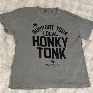 Gray Graphic Tee - Support Your Local Honky Tonk